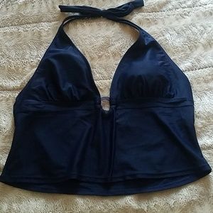 Navy swim suit top